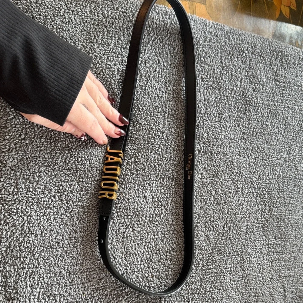 Dior Black and Gold J'Adior Belt - Picture 3 of 3